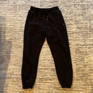 We Wore What - High waist Black Jogger Sweatpants